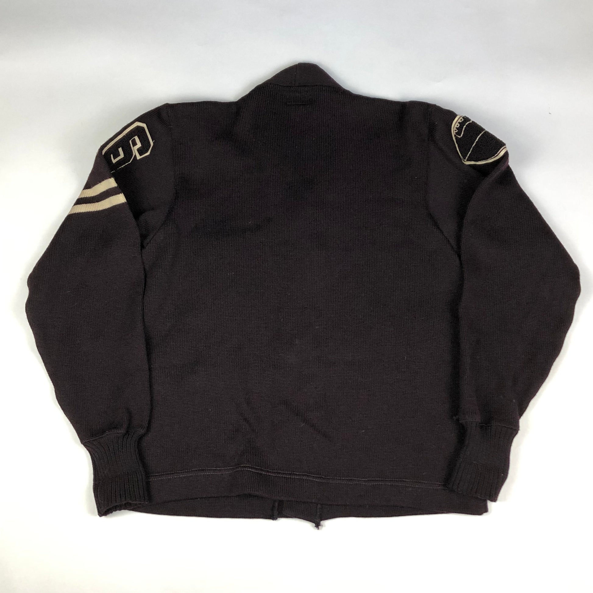 1960s Wilson Letterman Cardigan Sweater Football 66 Made in USA Size M