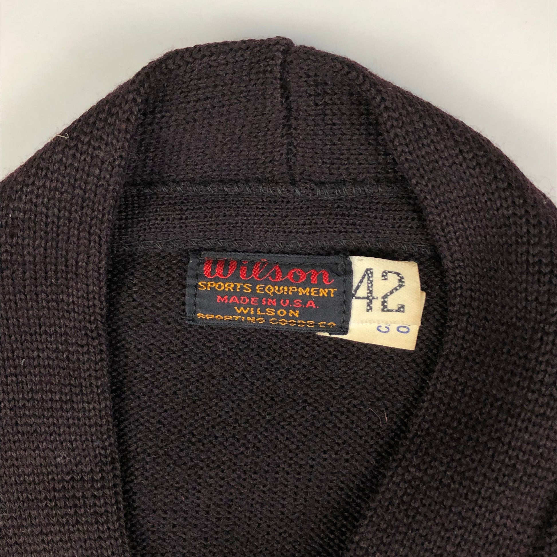 1960s Wilson Letterman Cardigan Sweater Football 66 Made in USA Size M