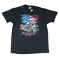 1990s CMJ Milwaukee Steel Motorcycle T-Shirt First Chance Saloon Okinawa Japan Made in USA Size L