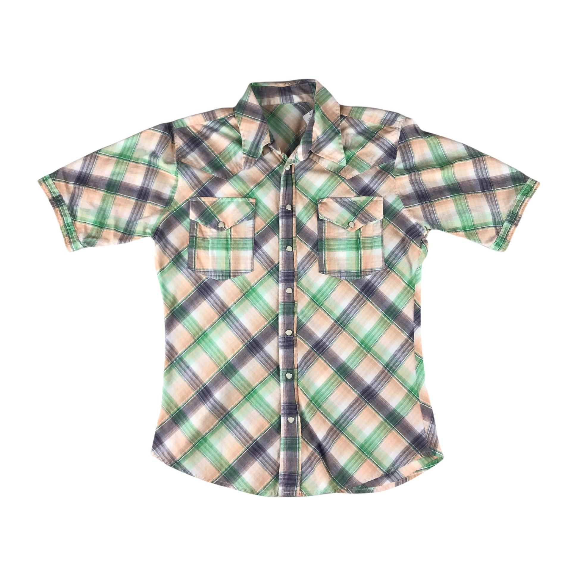 1970s/1980s Short Sleeve Western Shirt Size S/M
