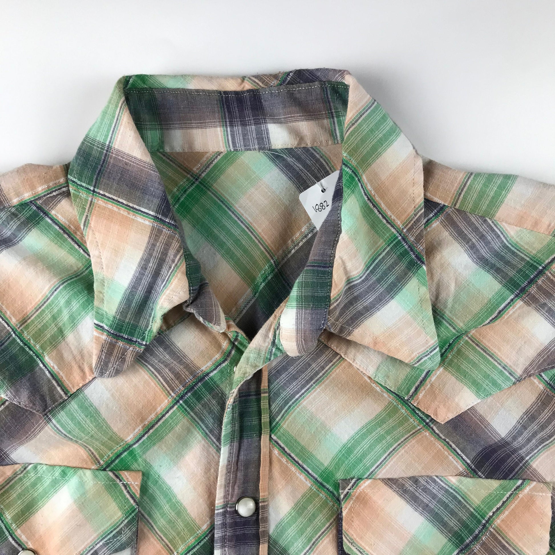 1970s/1980s Short Sleeve Western Shirt Size S/M