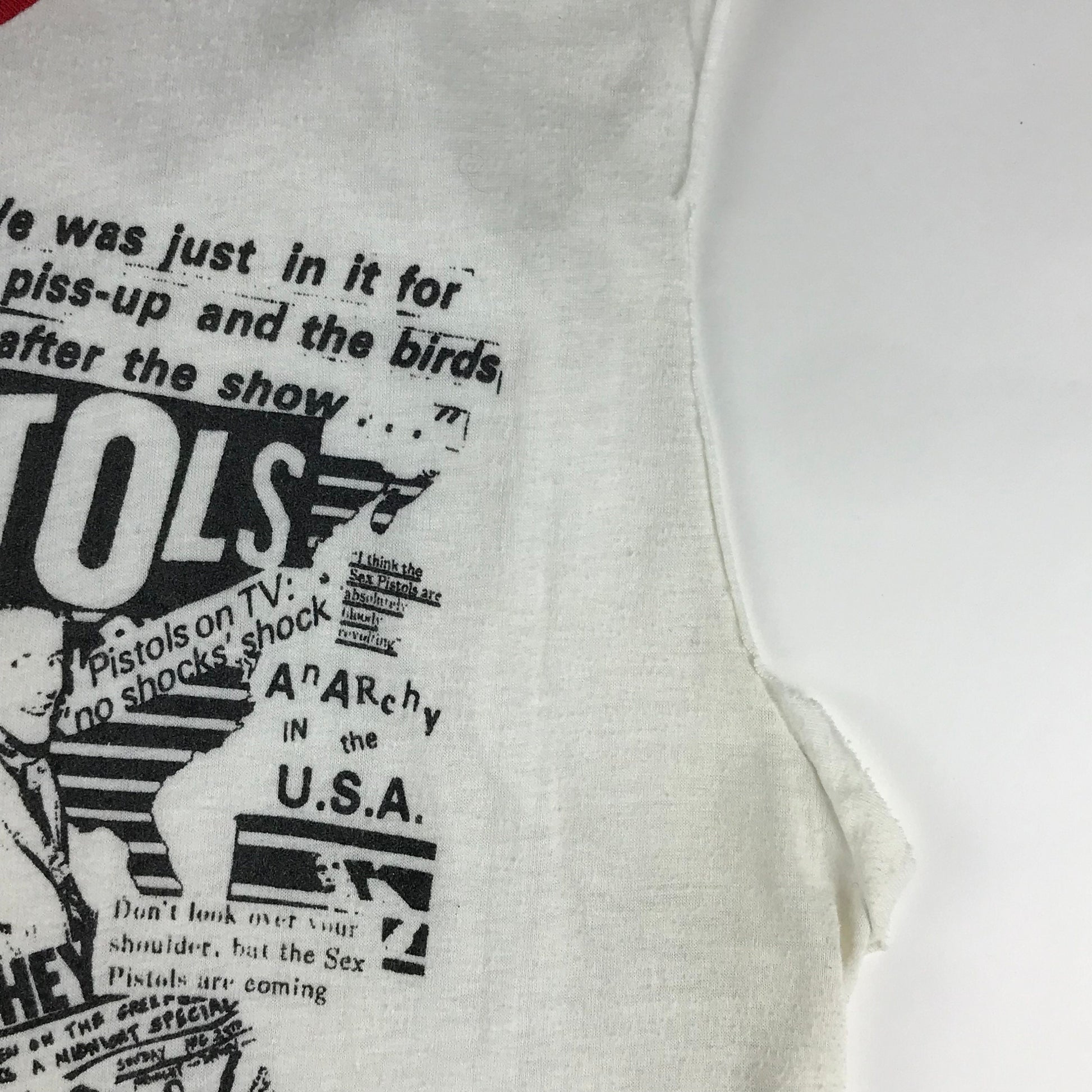 1980s/1990s Sex Pistols No Future Cutoff Ringer T-Shirt Tanktop Size M