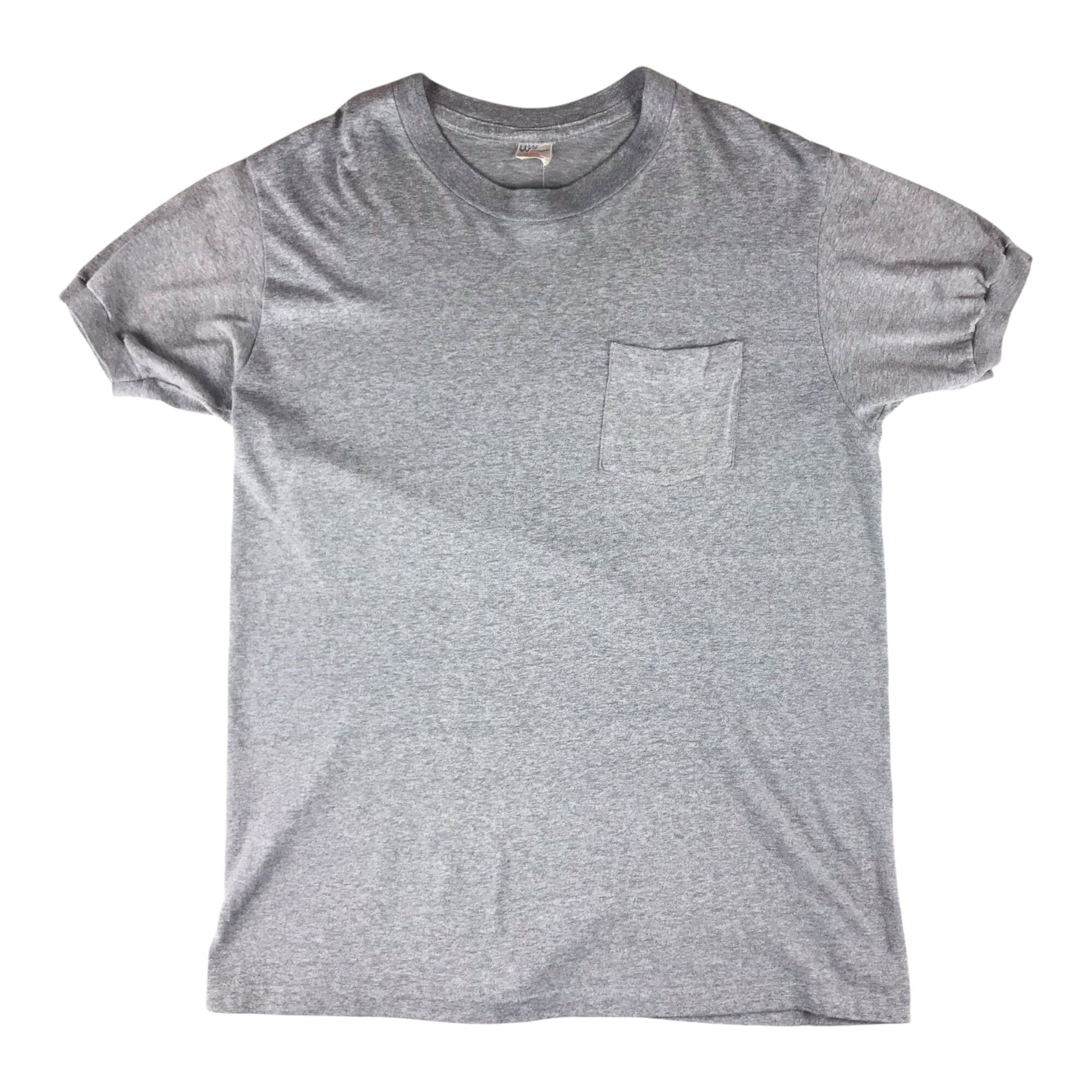 1980s/1990s Mark's Work Warehouse Grey Pocket T-Shirt Size L