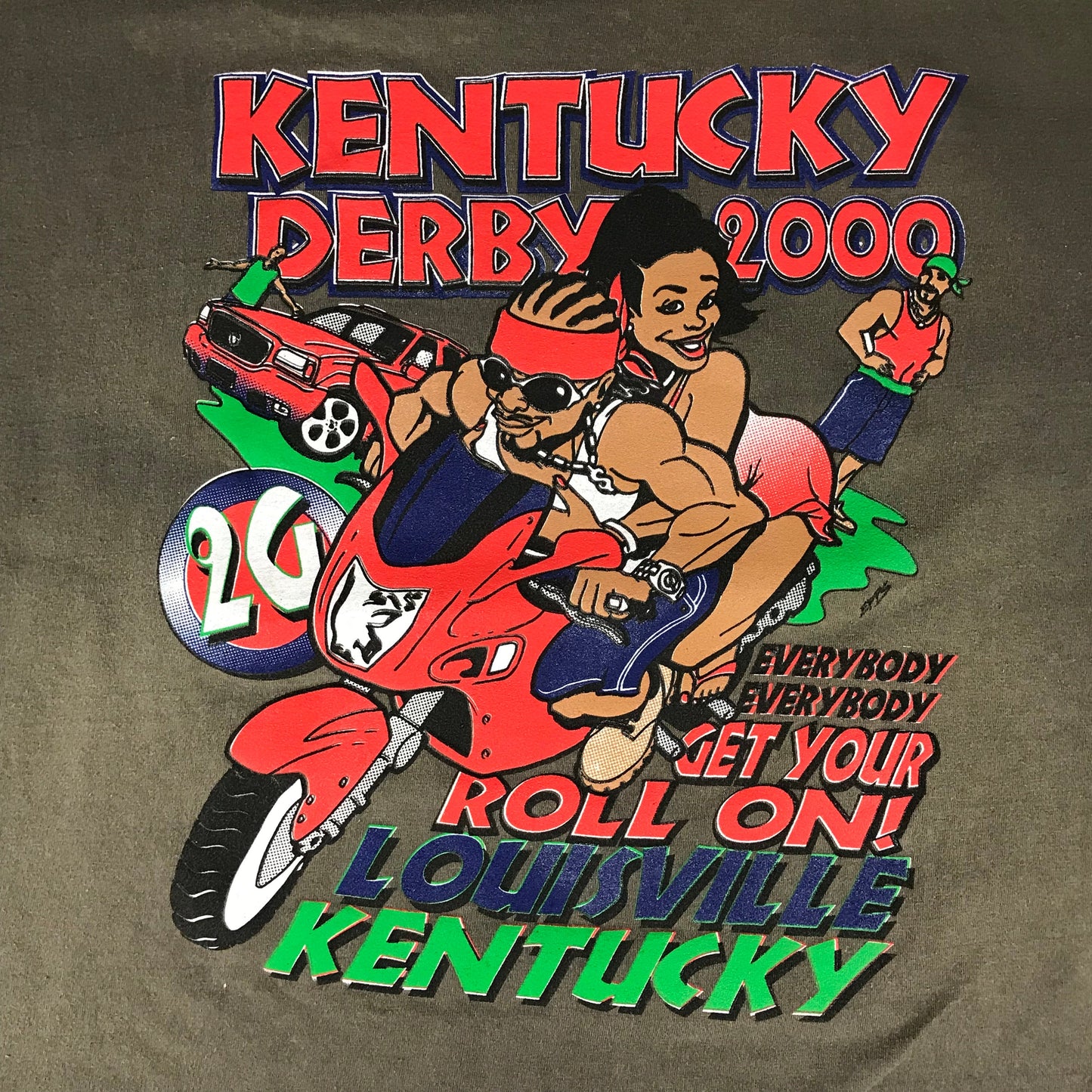 2000s Kentucky Derby 2000 Freaknik Style T-Shirt Size XXL