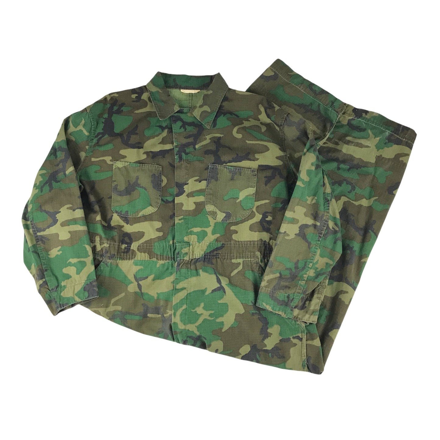 1960s/1970s Vietnam War Era ERDL Camo Coveralls Size L/XL