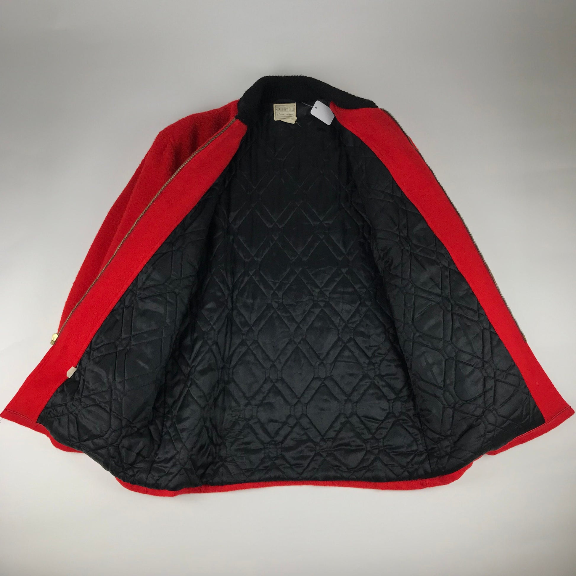 1960s Monterey Club Sportswear Clicker Style Car Coat Jacket Made in USA Size L/XL