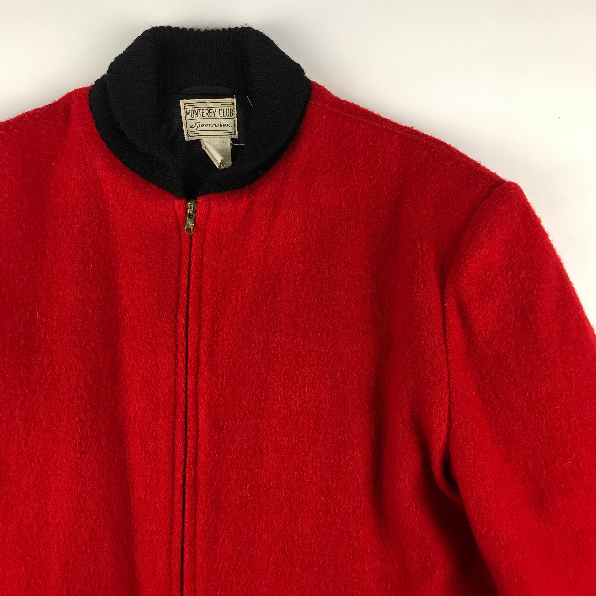 1960s Monterey Club Sportswear Clicker Style Car Coat Jacket Made in USA Size L/XL
