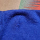 1940s/1950s Sand Knit Blue Varsity Cardigan Sweater Made in USA Size M/L