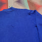 1940s/1950s Sand Knit Blue Varsity Cardigan Sweater Made in USA Size M/L