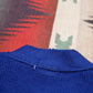 1940s/1950s Sand Knit Blue Varsity Cardigan Sweater Made in USA Size M/L