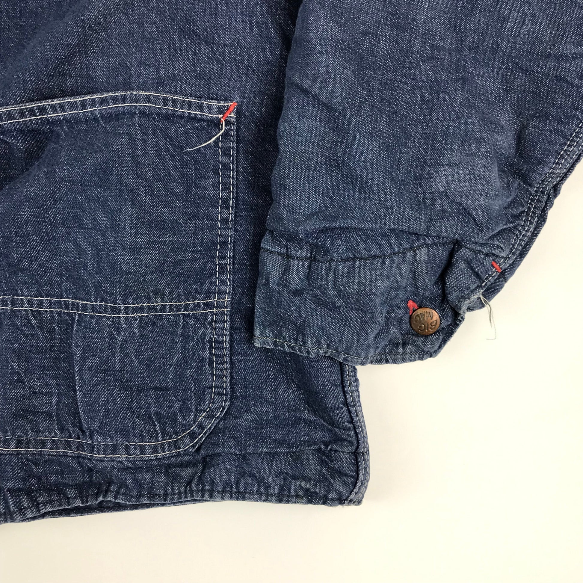 1960s Penneys Big Mac Blanket Lined Denim Chore Jacket Made in USA Size L