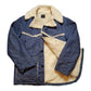 1970s/1980s Sears Roebucks Sherpa Lined Denim Coat Made in USA Size L