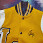 1980s Lincoln Varsity Cougars Baseball Varsity Jacket Made in USA Size M/L
