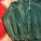 1980s Sunfaded Green Zip-Up Hoodie Sweatshirt Size XS/S