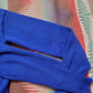 1940s/1950s Sand Knit Blue Varsity Cardigan Sweater Made in USA Size M/L