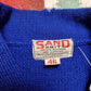 1940s/1950s Sand Knit Blue Varsity Cardigan Sweater Made in USA Size M/L