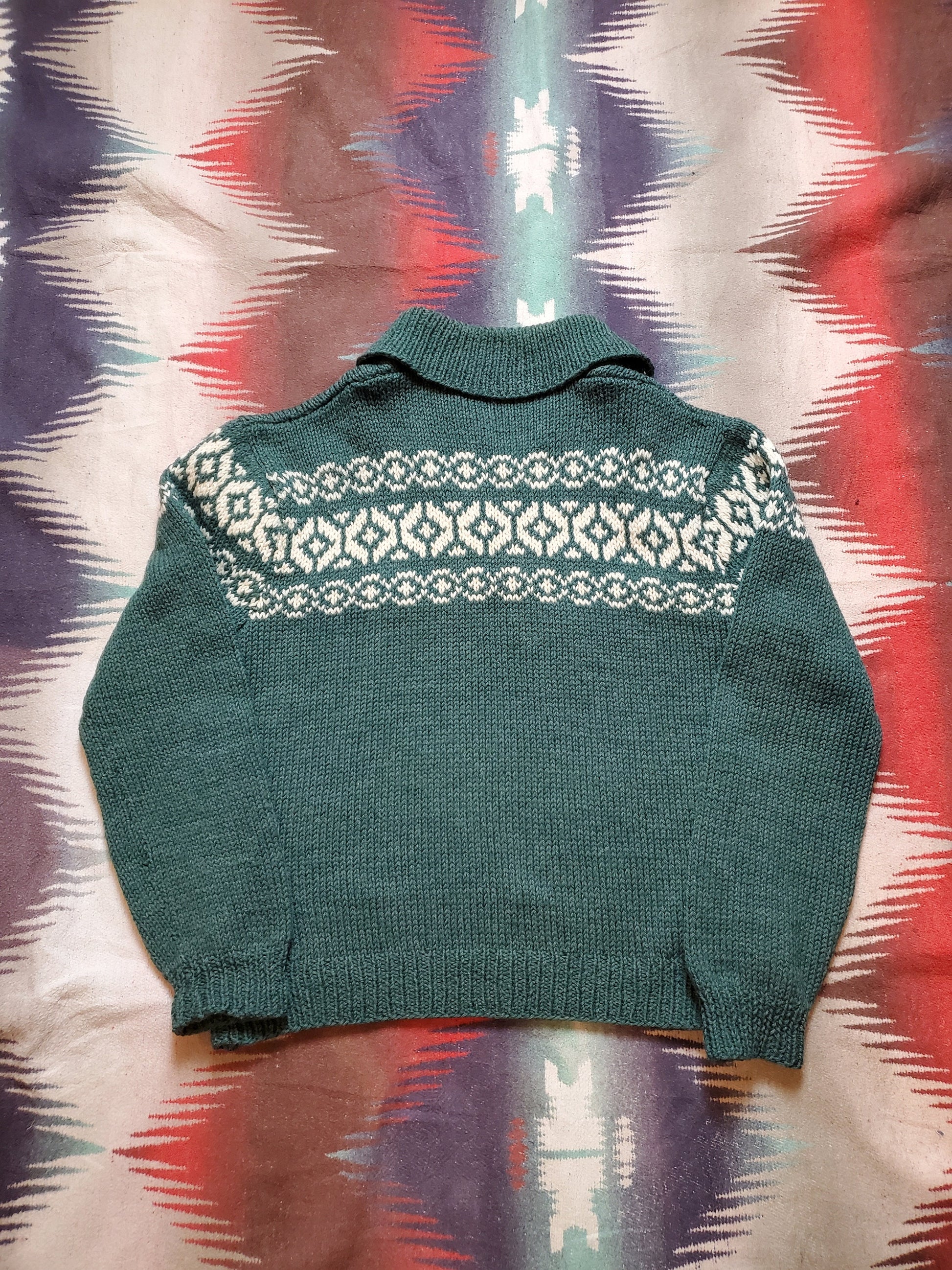 1950s/1960s Collared Knit Sweater Size L