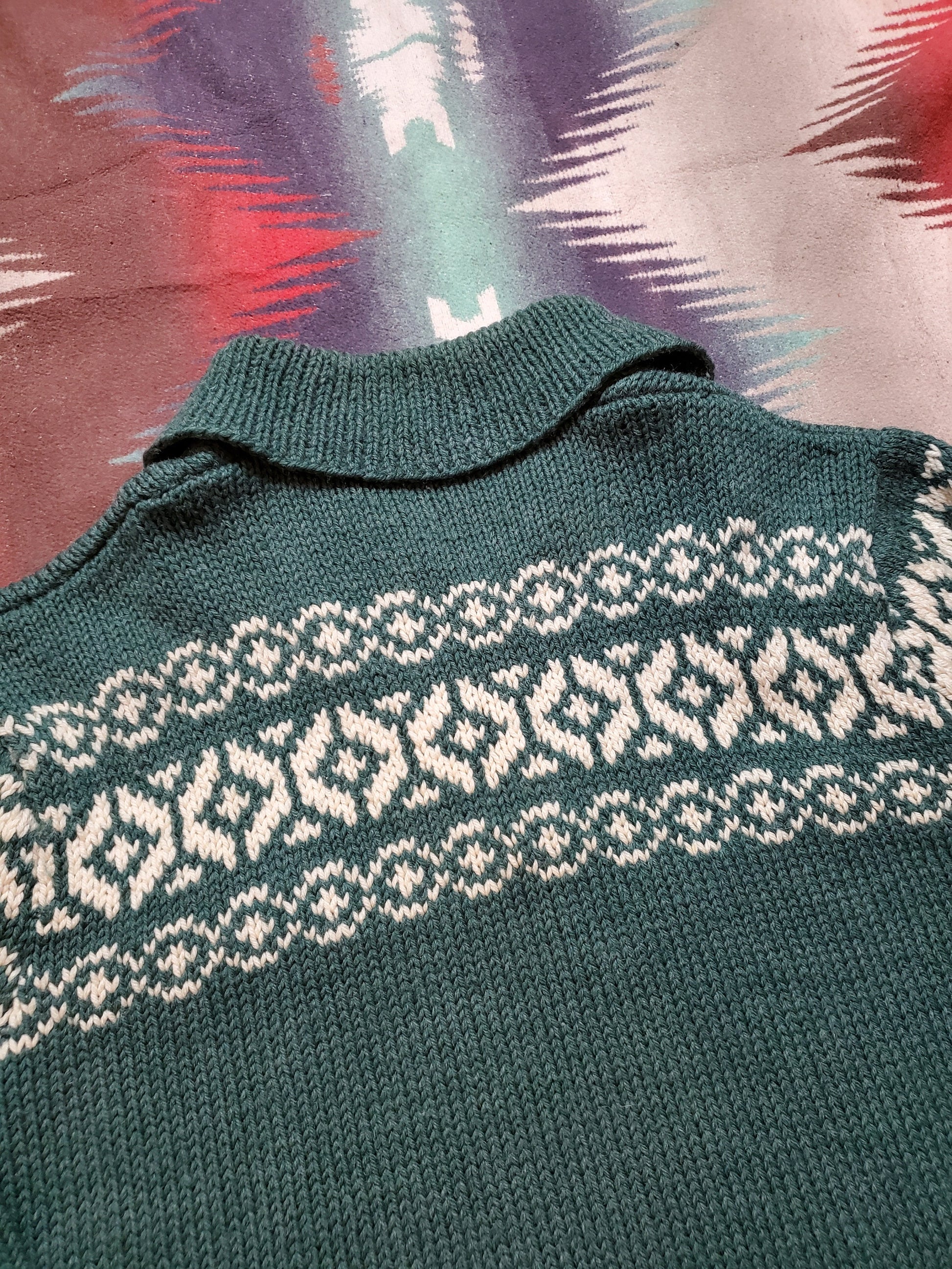1950s/1960s Collared Knit Sweater Size L