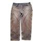 2000s Faded Brown Carhartt Double Knee Work Pants Size 41x29.5