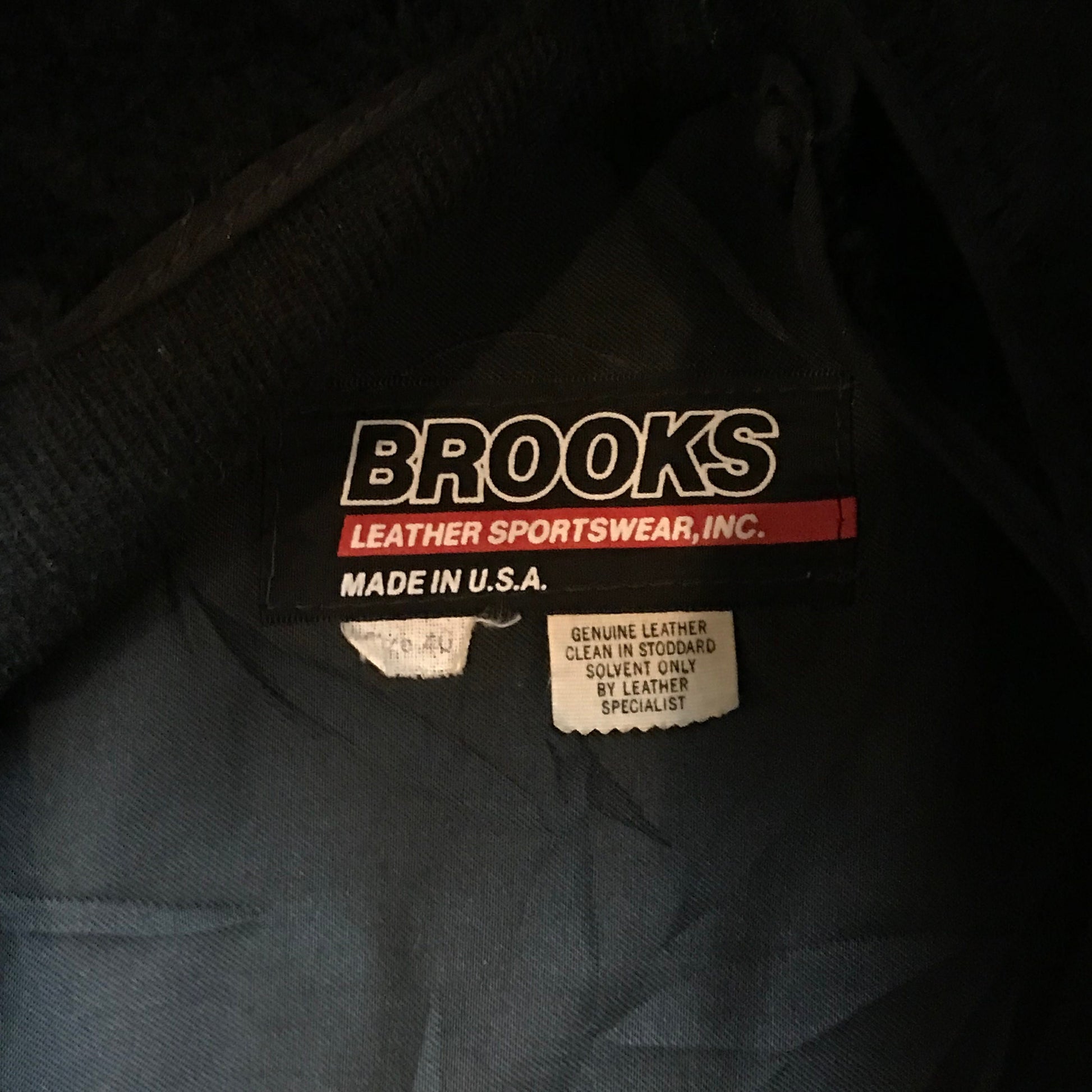 1970s Brooks Moto Style Leather Jacket with Removable Liner Made in USA Size S/M