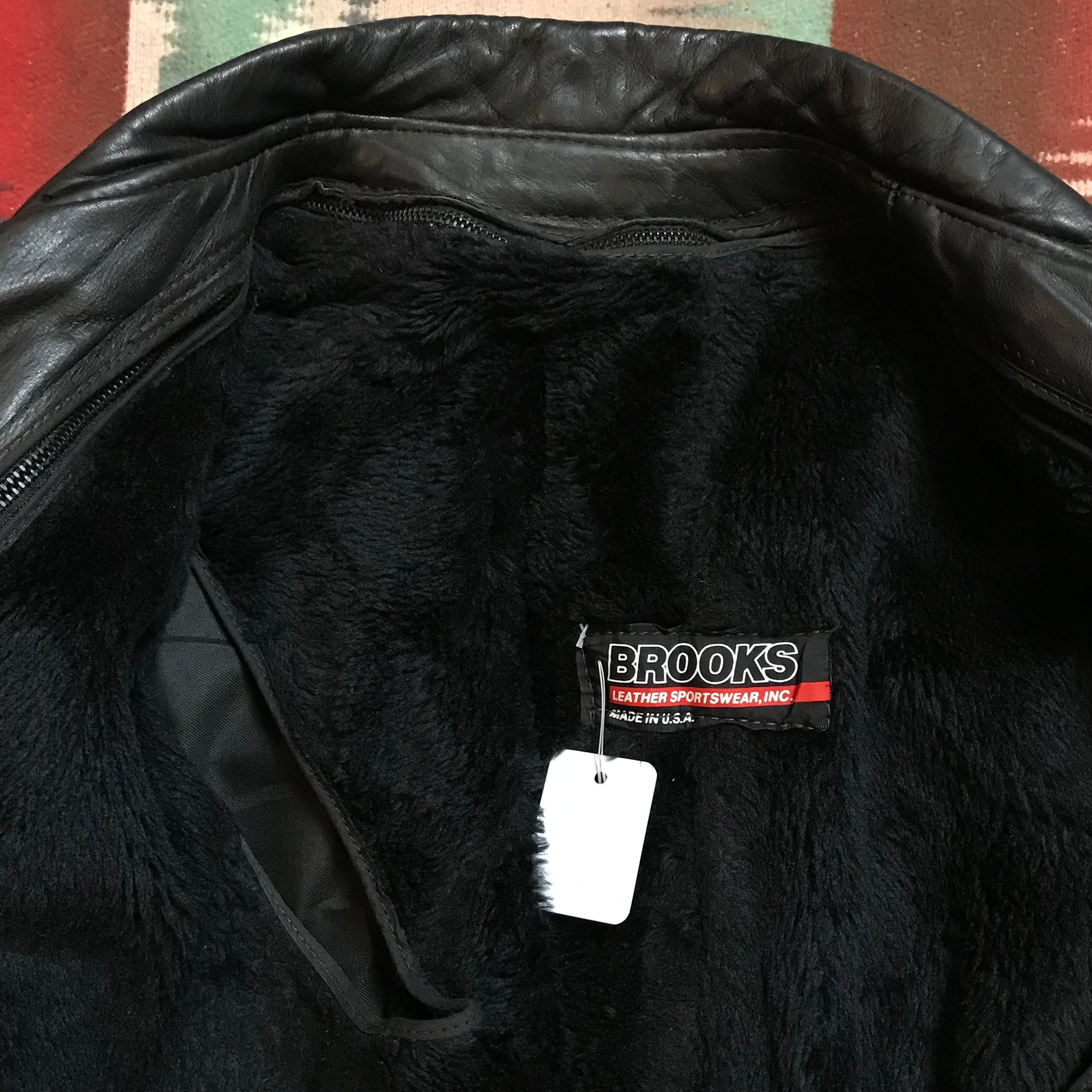 1970s Brooks Moto Style Leather Jacket with Removable Liner Made in USA Size S/M