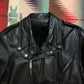 1970s Brooks Moto Style Leather Jacket with Removable Liner Made in USA Size S/M