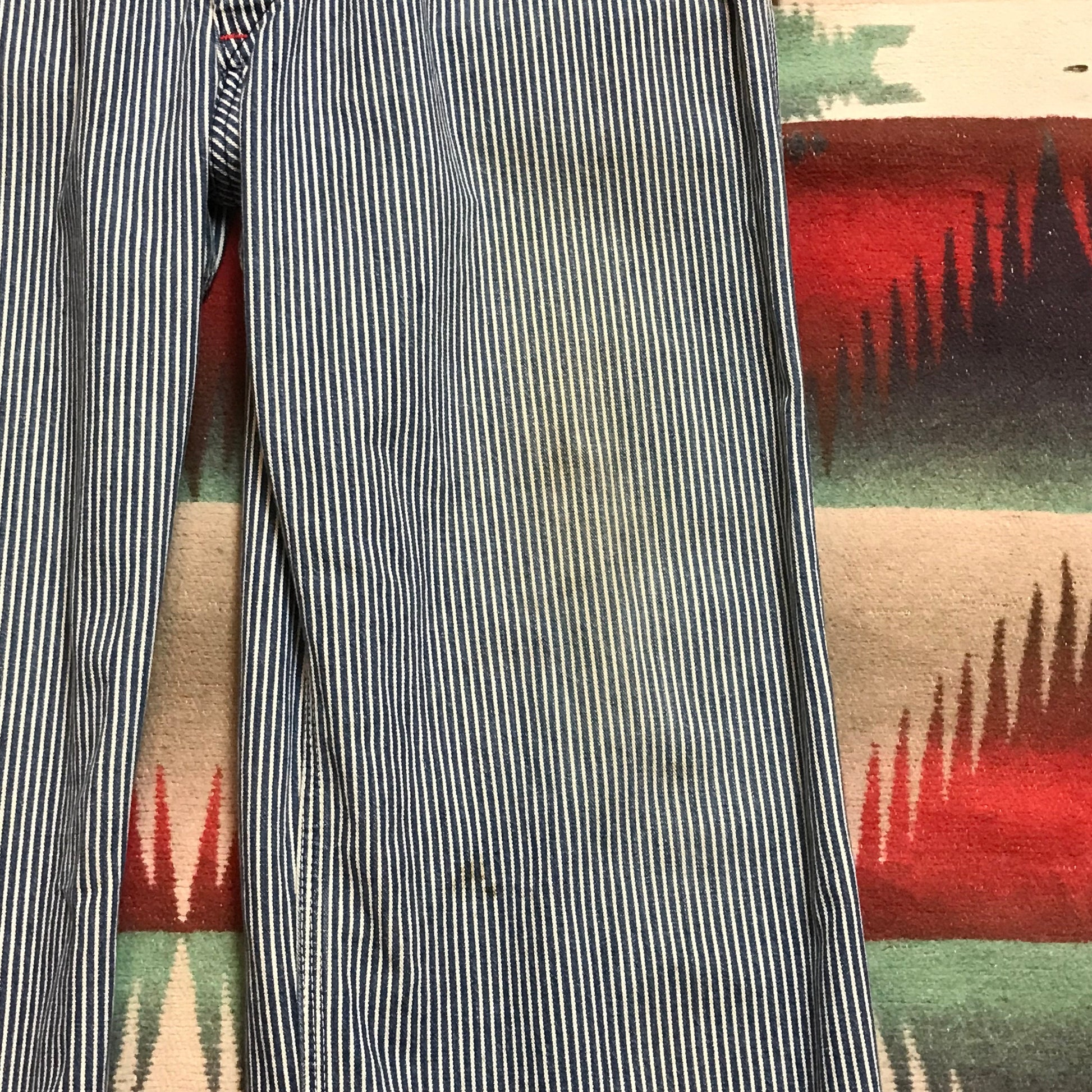 1970s Penneys Big Mac Hickory Striped Overalls Made in USA Size 38x28