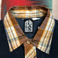 1970s/1980s LAX Western Shirt with Corduroy Accent Made in USA Size S/M