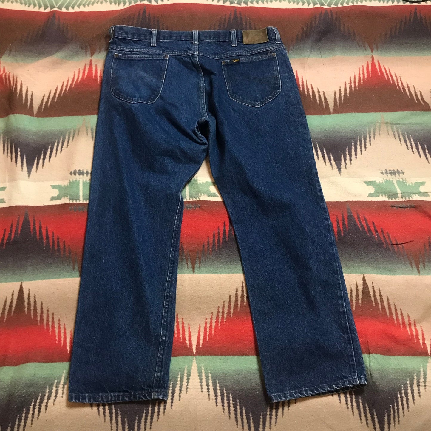1970s Lee Riders Dark Wash Jeans Made in USA Size 36x27.5