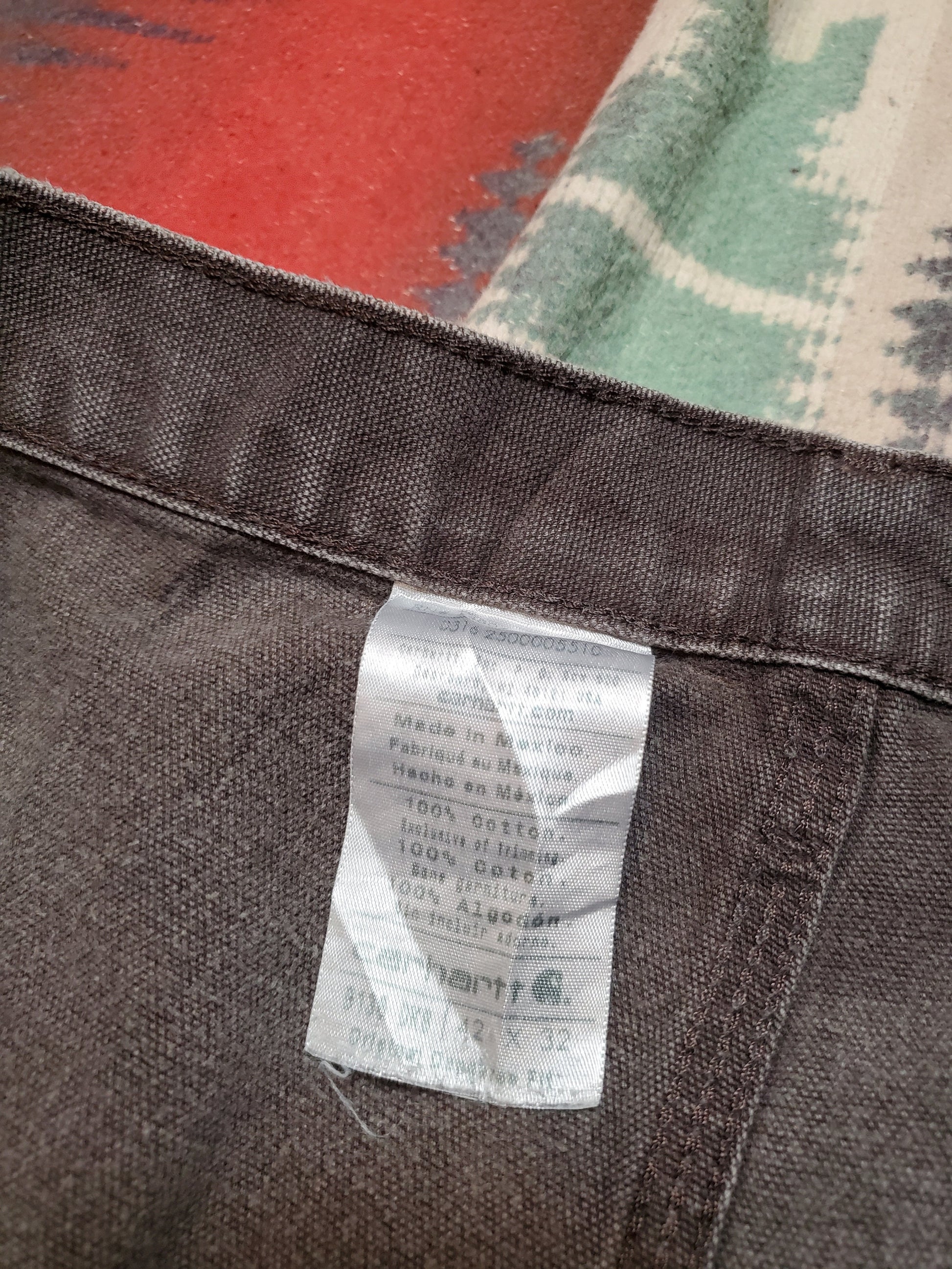 2000s Faded Brown Carhartt Double Knee Work Pants Size 41x29.5