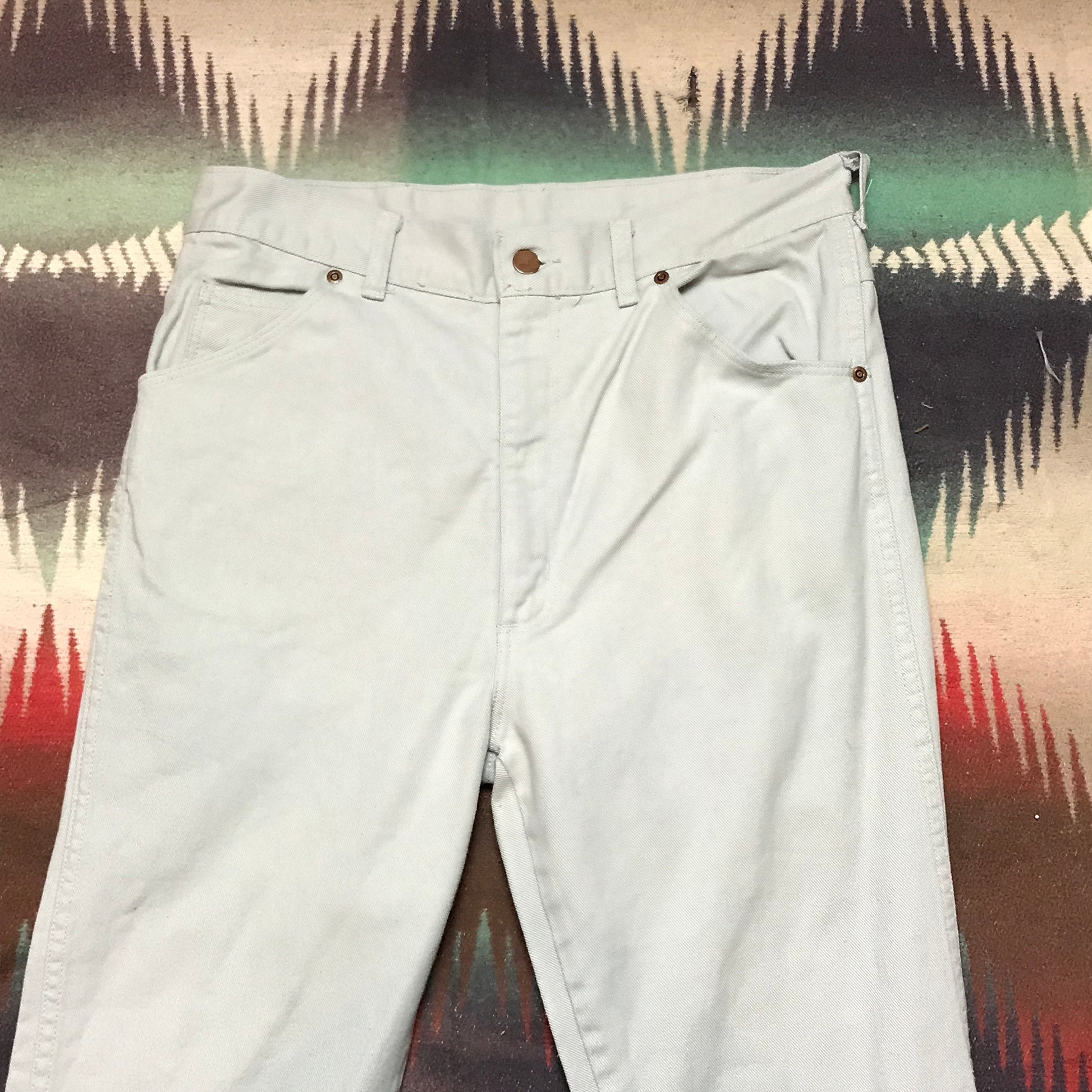 1970s/1980s Light Grey Denim Pants Size 32x32.5