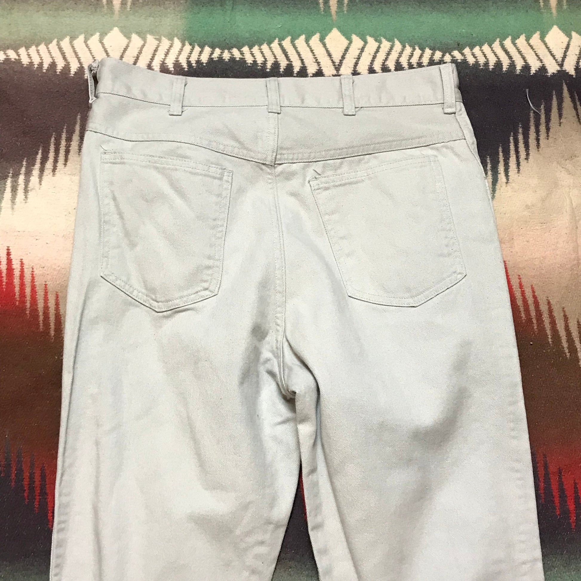 1970s/1980s Light Grey Denim Pants Size 32x32.5