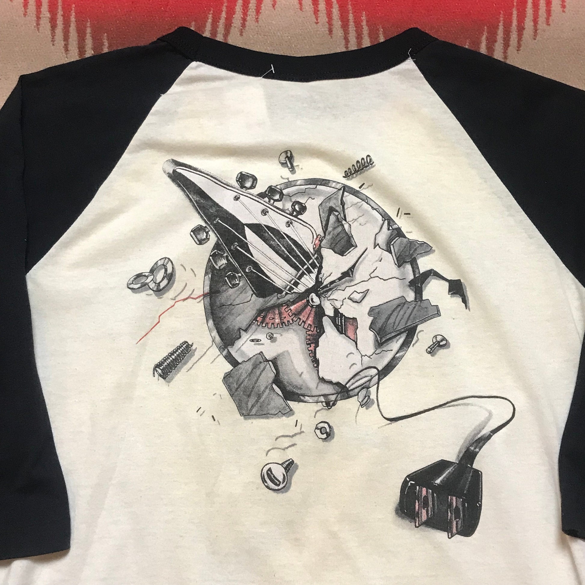 1980s Mcauley Schenker Group Perfect Timing Raglan T-Shirt Made in USA Size S
