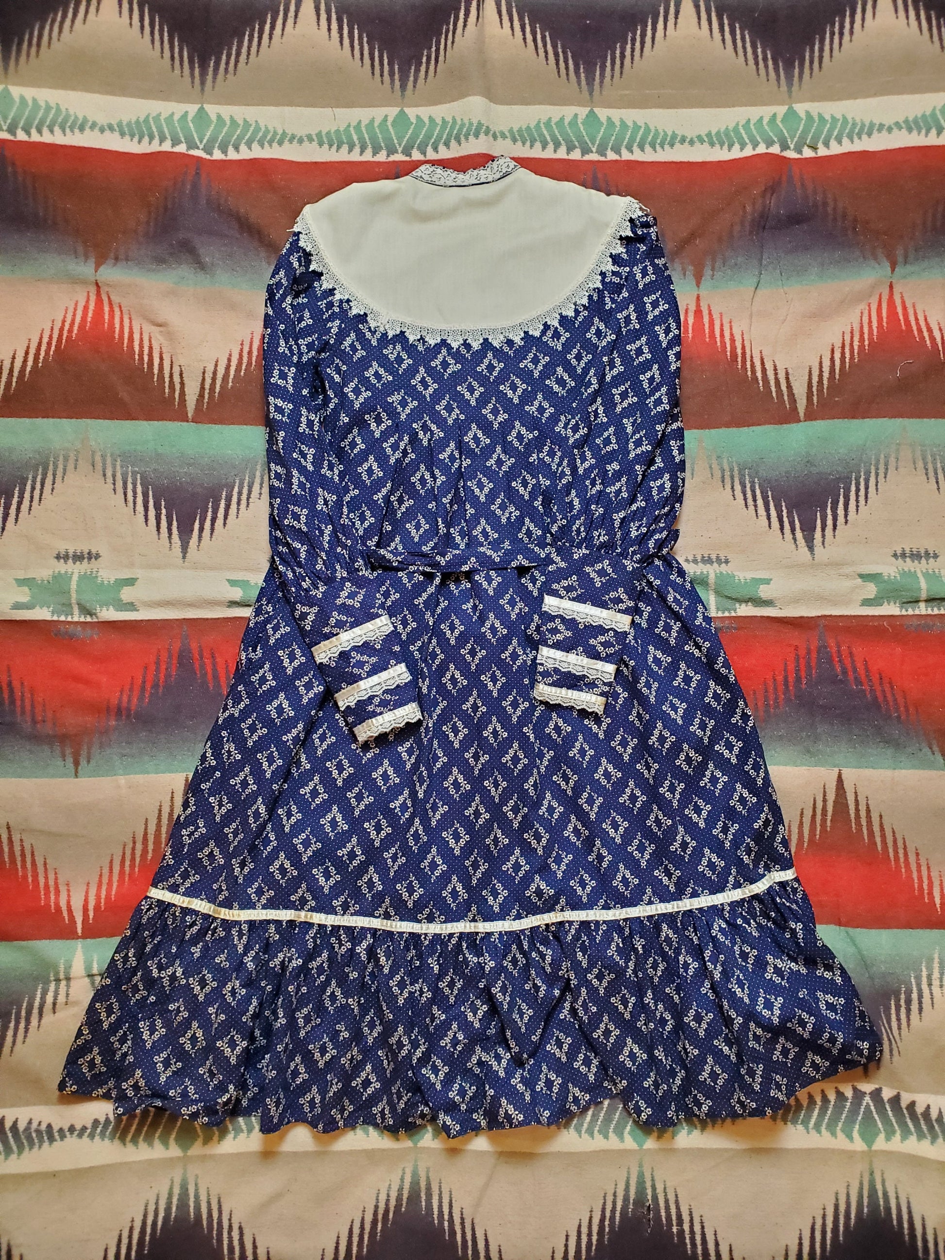 1970s Gunne Sax by Jessica Calico Prairie Dress Made in USA