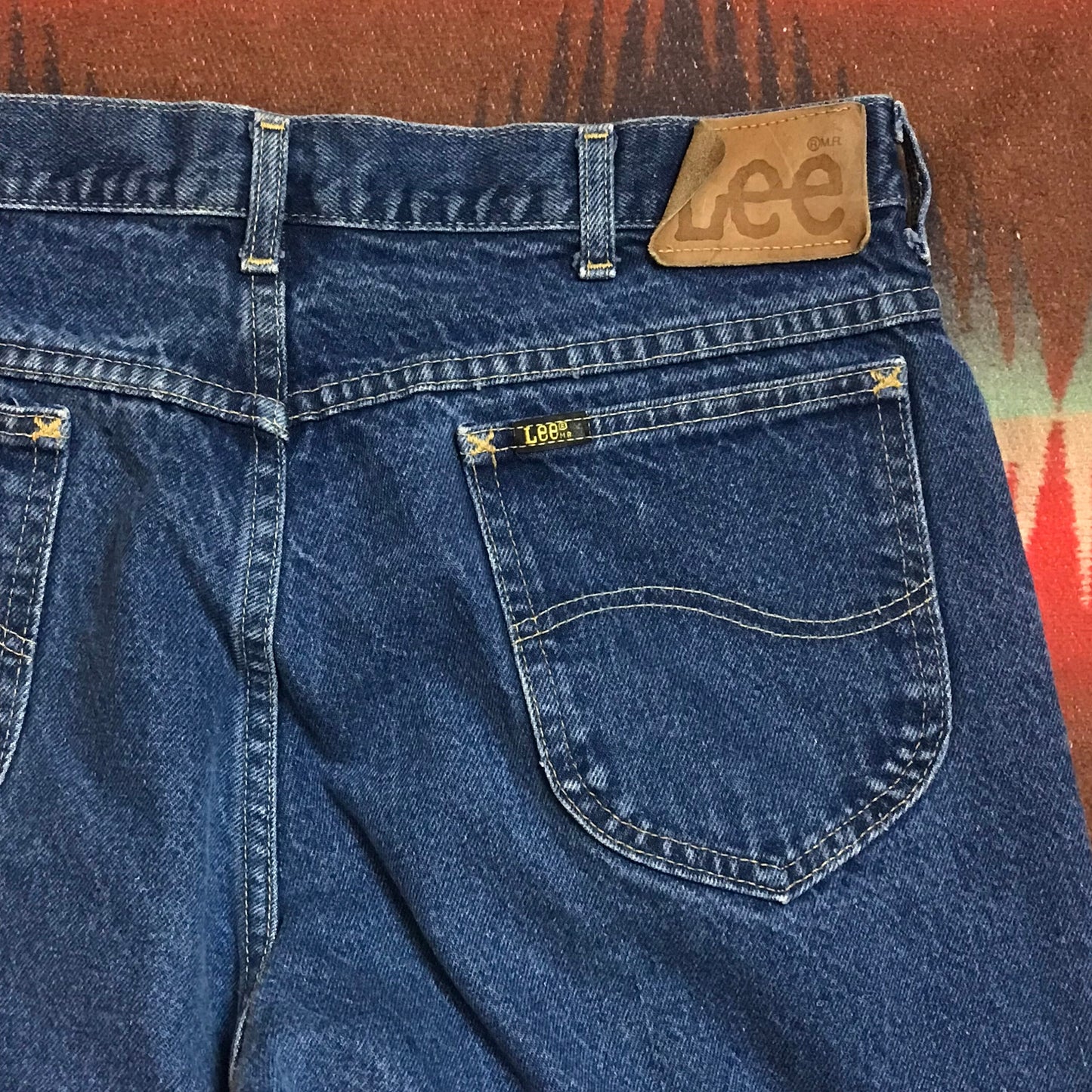 1970s Lee Riders Dark Wash Jeans Made in USA Size 34x29
