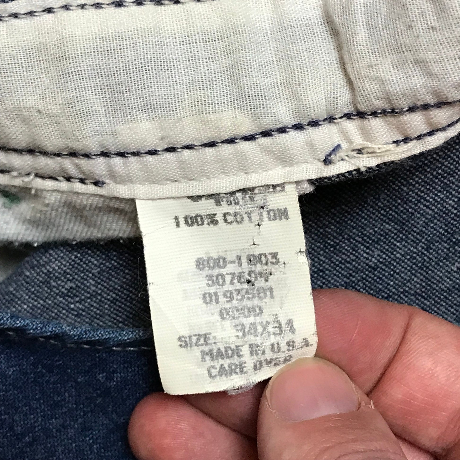 1980s Oshkosh Vestbak Denim Overalls Made in USA Size 34x33