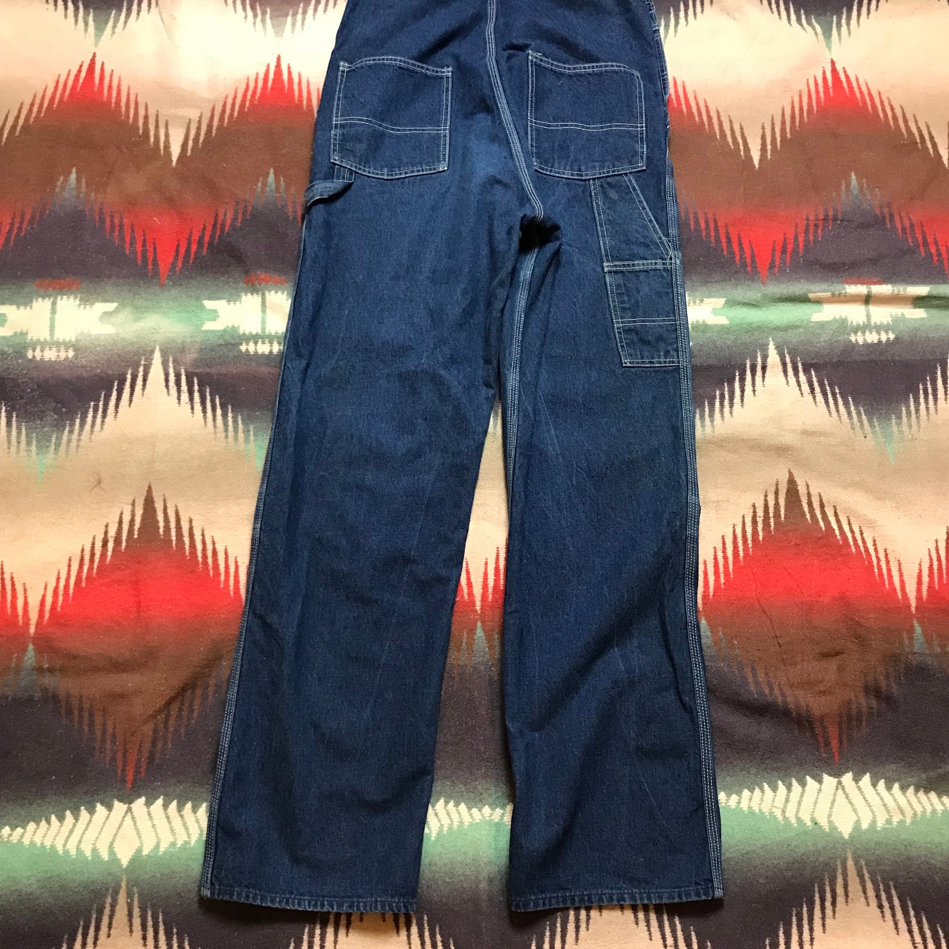1980s Oshkosh Vestbak Denim Overalls Made in USA Size 34x33