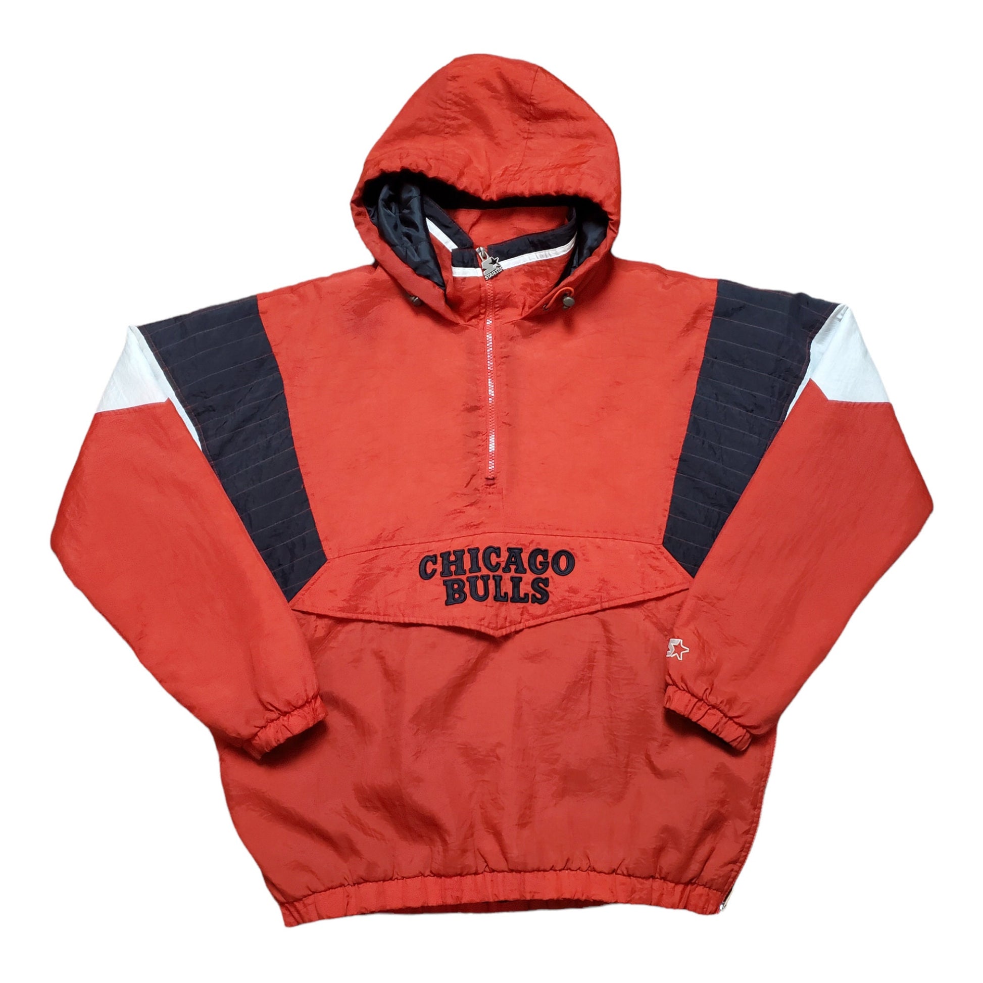 1990s Starter Chicago Bulls Pullover Jacket Size XL