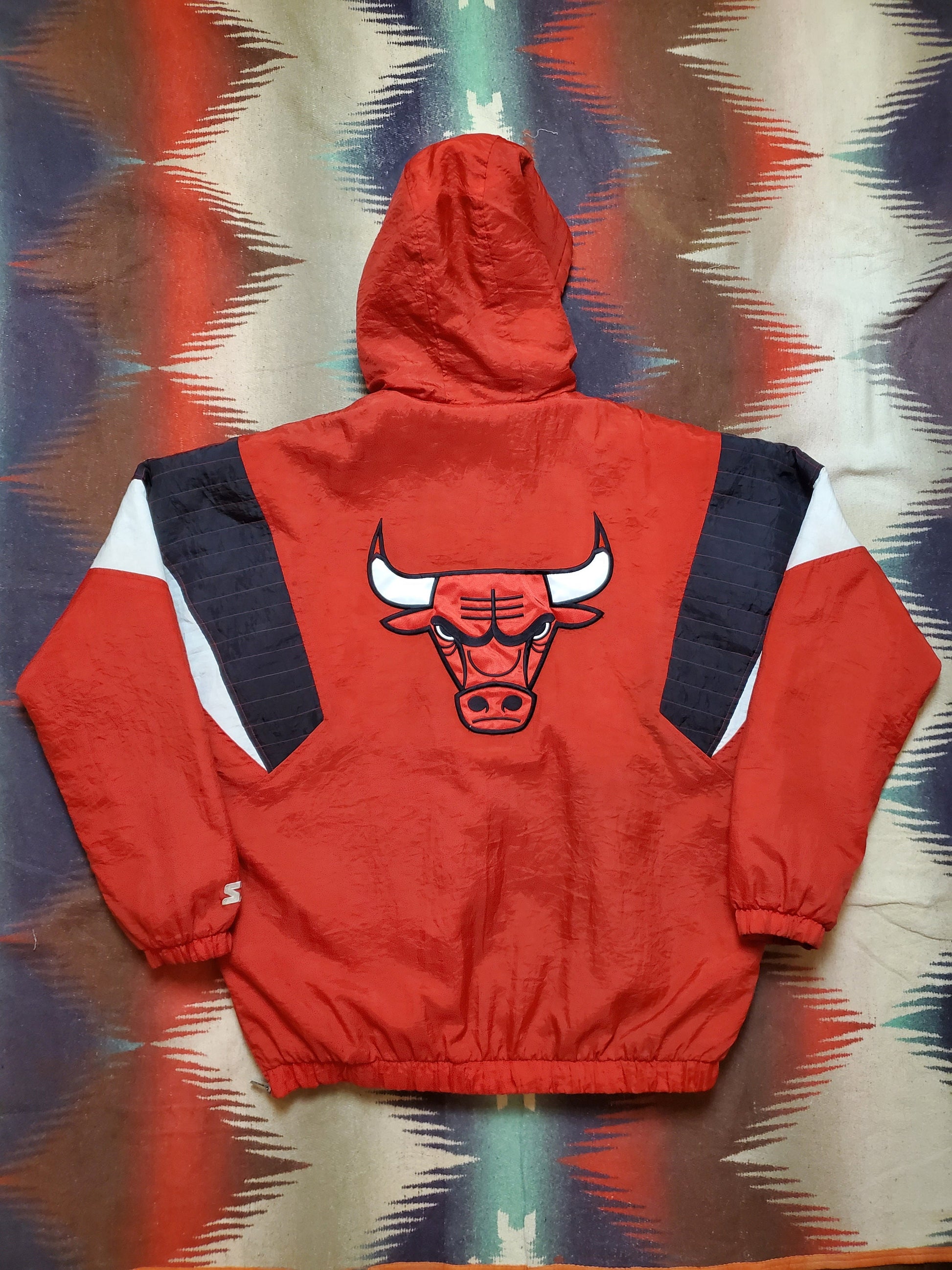 1990s Starter Chicago Bulls Pullover Jacket Size XL