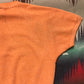 1980s Faded Orange Short Sleeve Raglan Sweatshirt Made in USA Size M