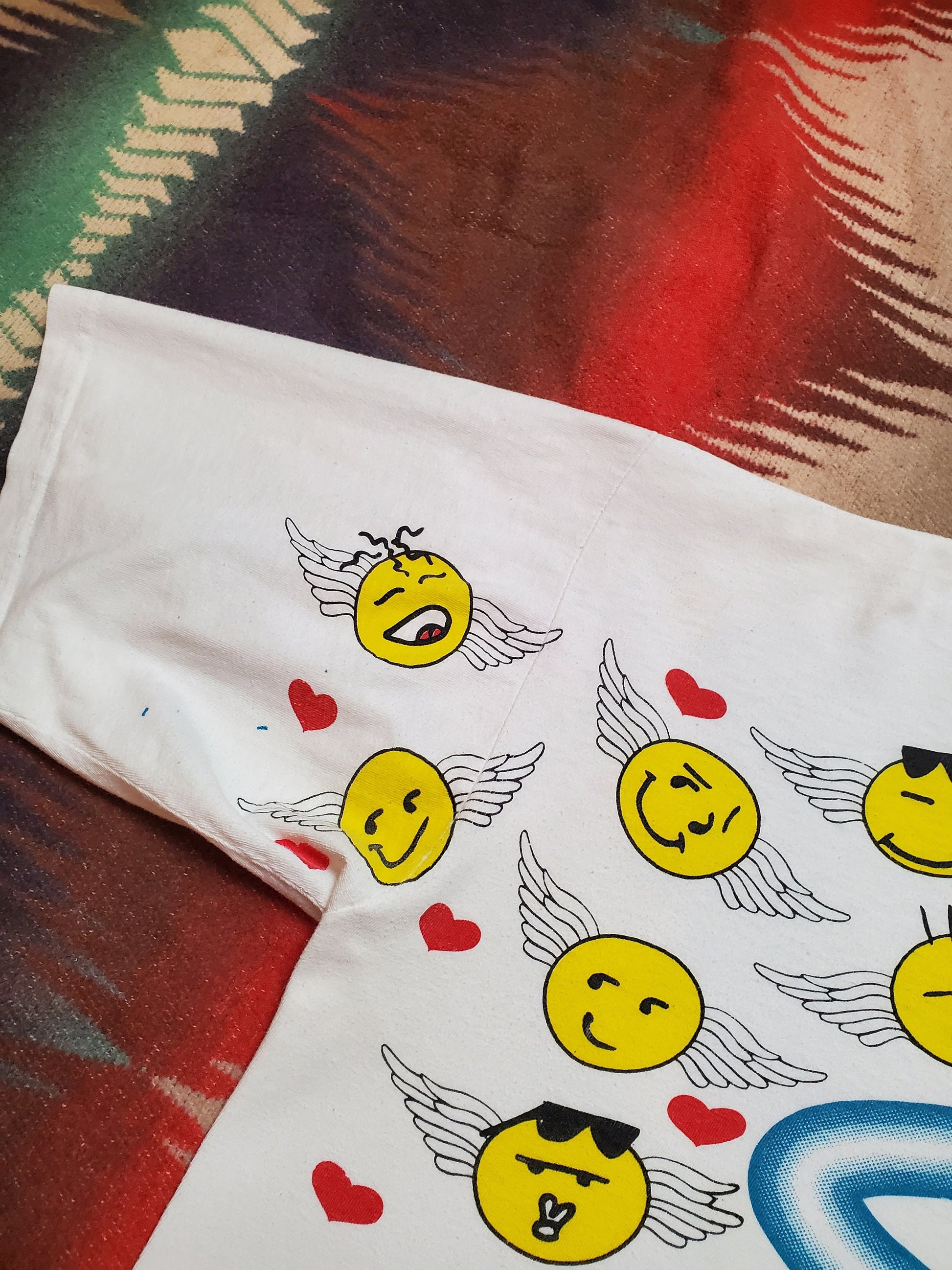 1990s/2000s Freeze Face It Angel Smiley Face T-Shirt Size XL/XXL