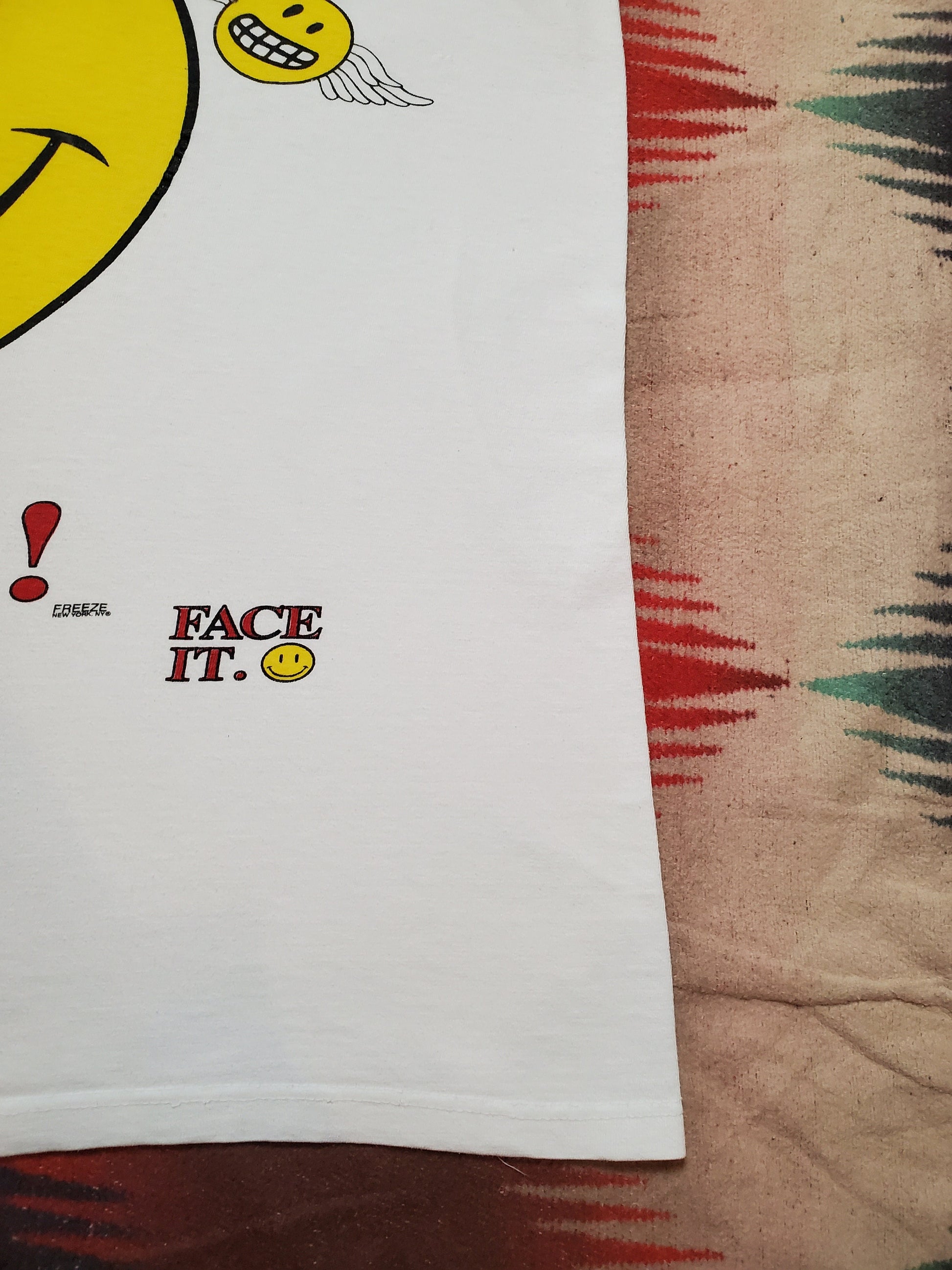 1990s/2000s Freeze Face It Angel Smiley Face T-Shirt Size XL/XXL