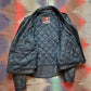 1990s Kerr Leathers Moto Style Leather Motorcycle Jacket Made in USA Size L