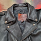 1990s Kerr Leathers Moto Style Leather Motorcycle Jacket Made in USA Size L