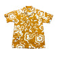 1970s Made in Hawaii Barkcloth Tropical Hawaiian Shirt Size S