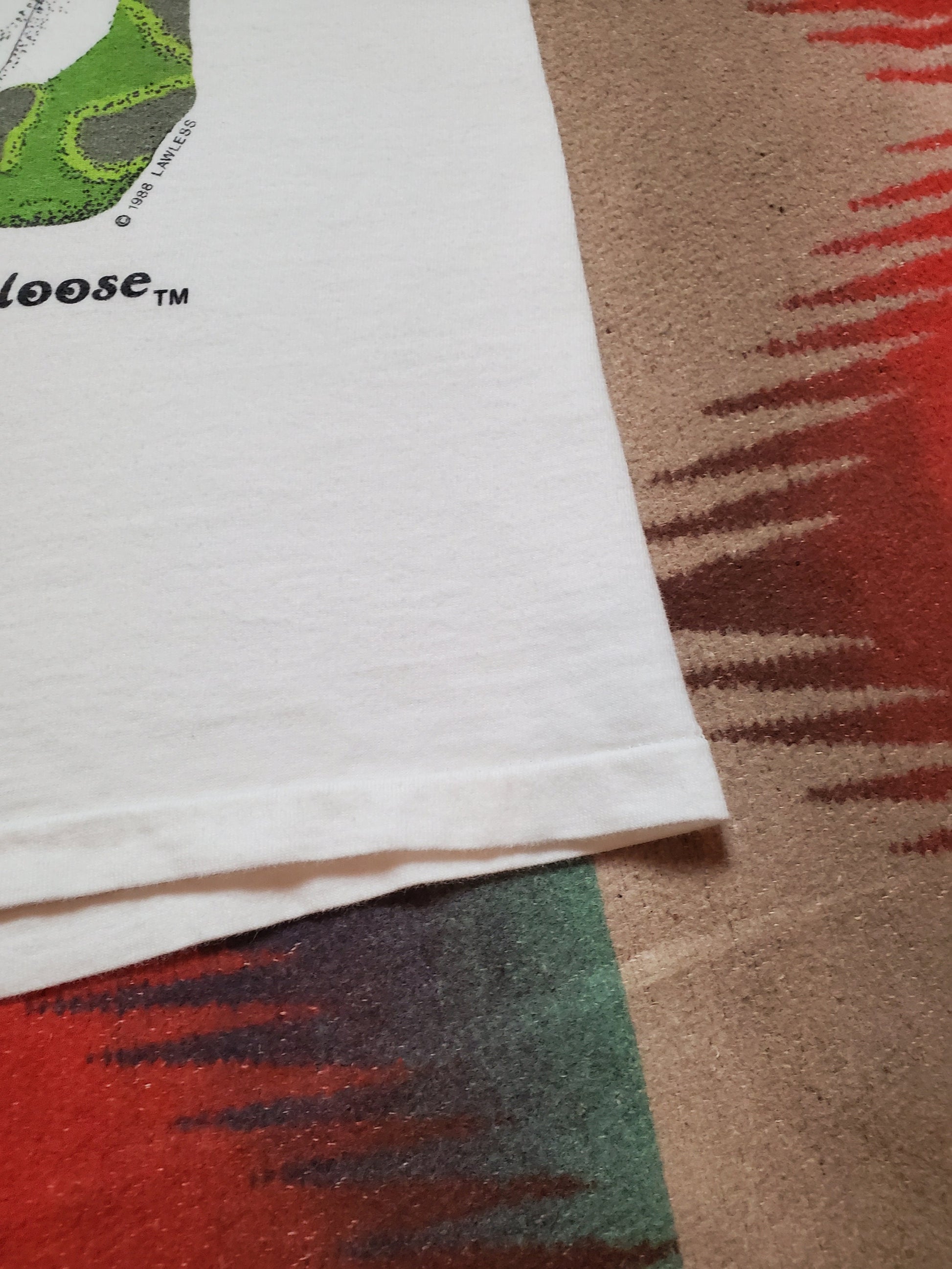 1980s Zoosloose Leopard Frog All Over Print T-Shirt Made in USA Size L