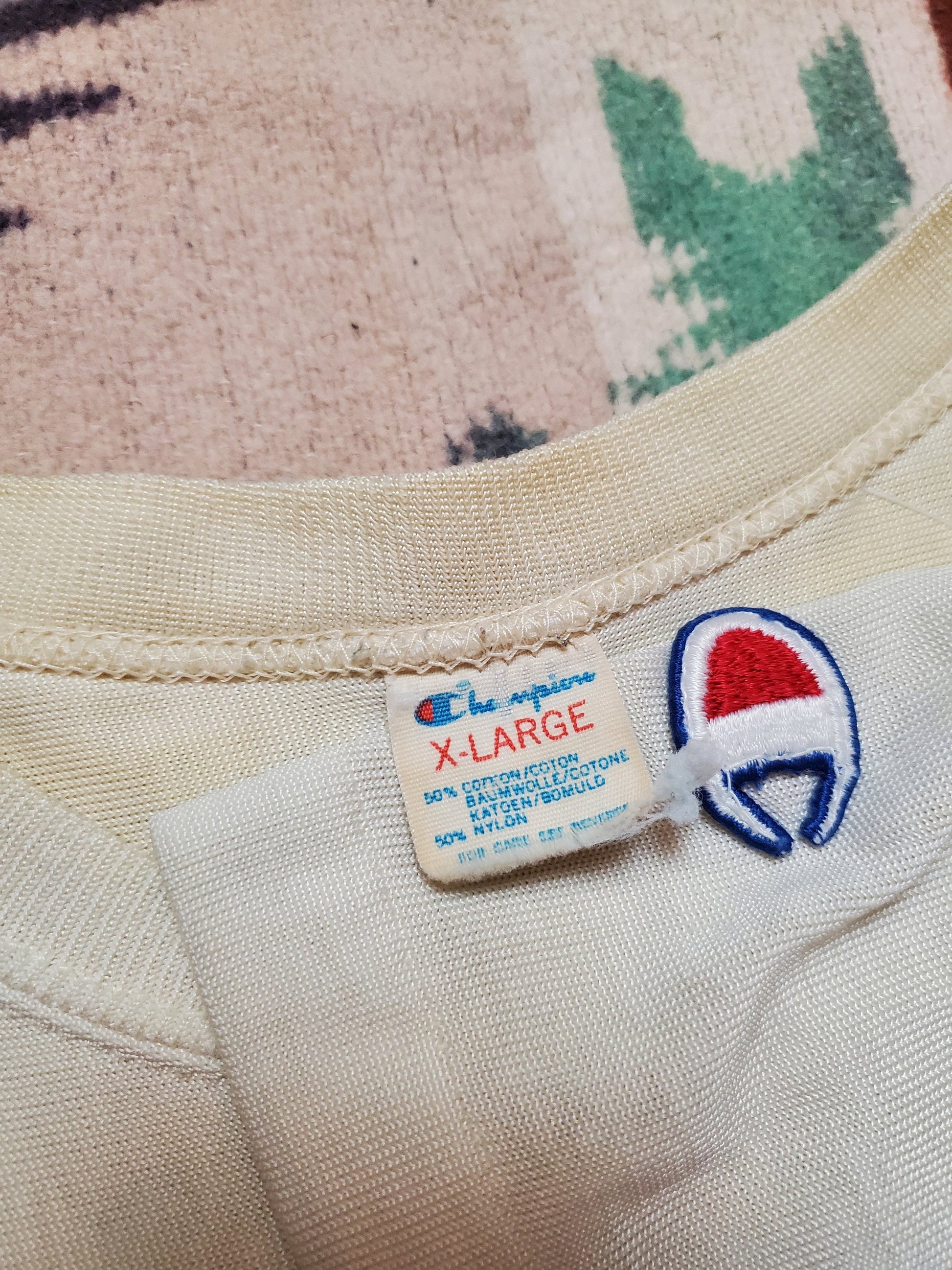 1980s Champion Northern Michigan Nylon Football Jersey Made in USA Size L