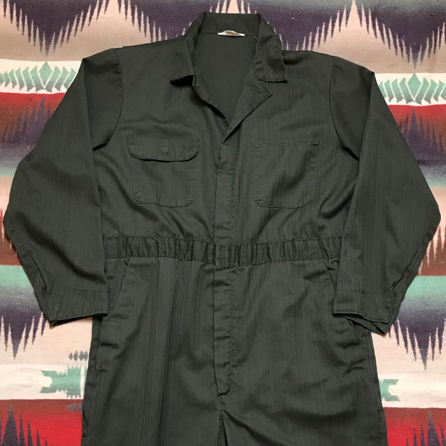 1980s JC Penney Dark Olive Green Big Mac Coveralls Made in USA Size XL