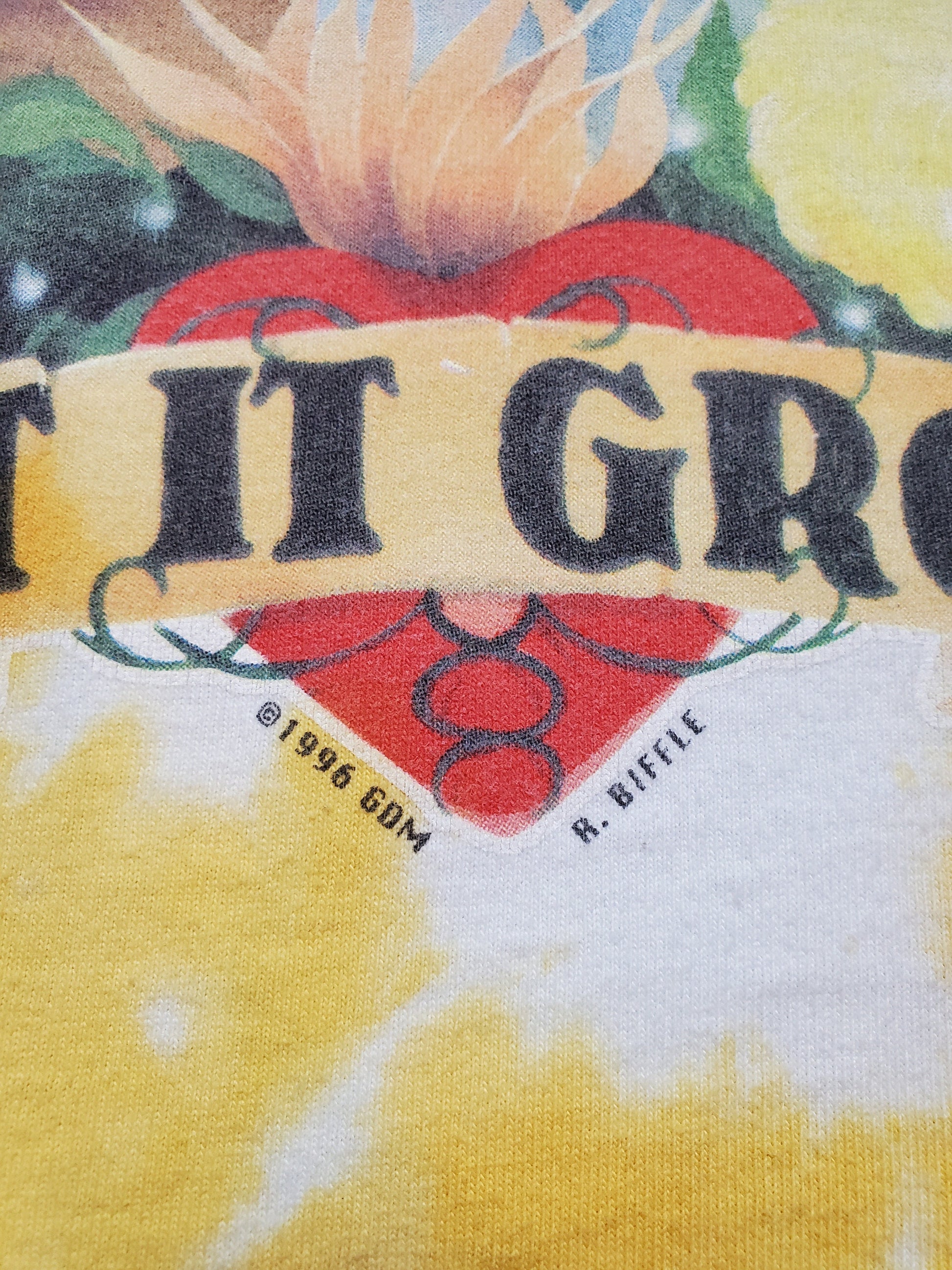 1990s Liquid Blue Grateful Dead Let it Grow Farmer Here Comes the Sunshine Tie Dye T-Shirt Made in USA Size XL