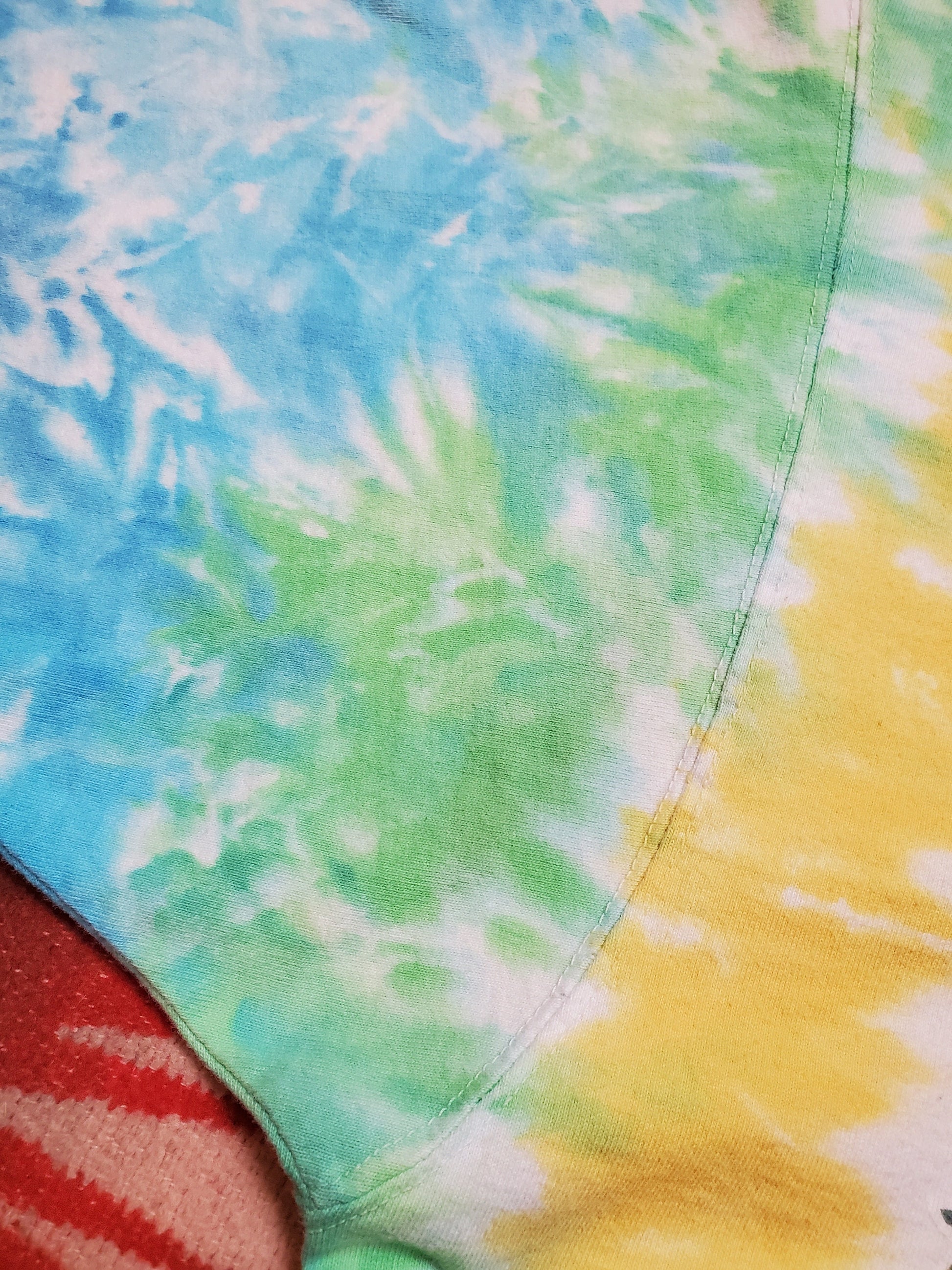 1990s Liquid Blue Grateful Dead Let it Grow Farmer Here Comes the Sunshine Tie Dye T-Shirt Made in USA Size XL